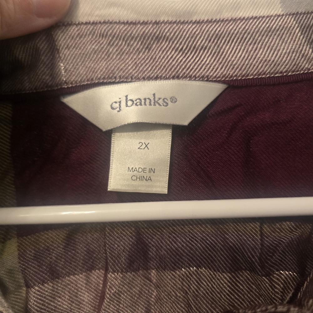 Cj Banks Women's Plaid Button Up Size 2x - Picture 7 of 9